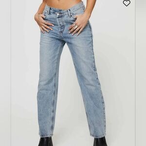 Holly asymmetric straight leg jean light wash denim lower impact Princess‎ Polly